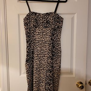 Sleeveless Dress, Small, Leopard Print
